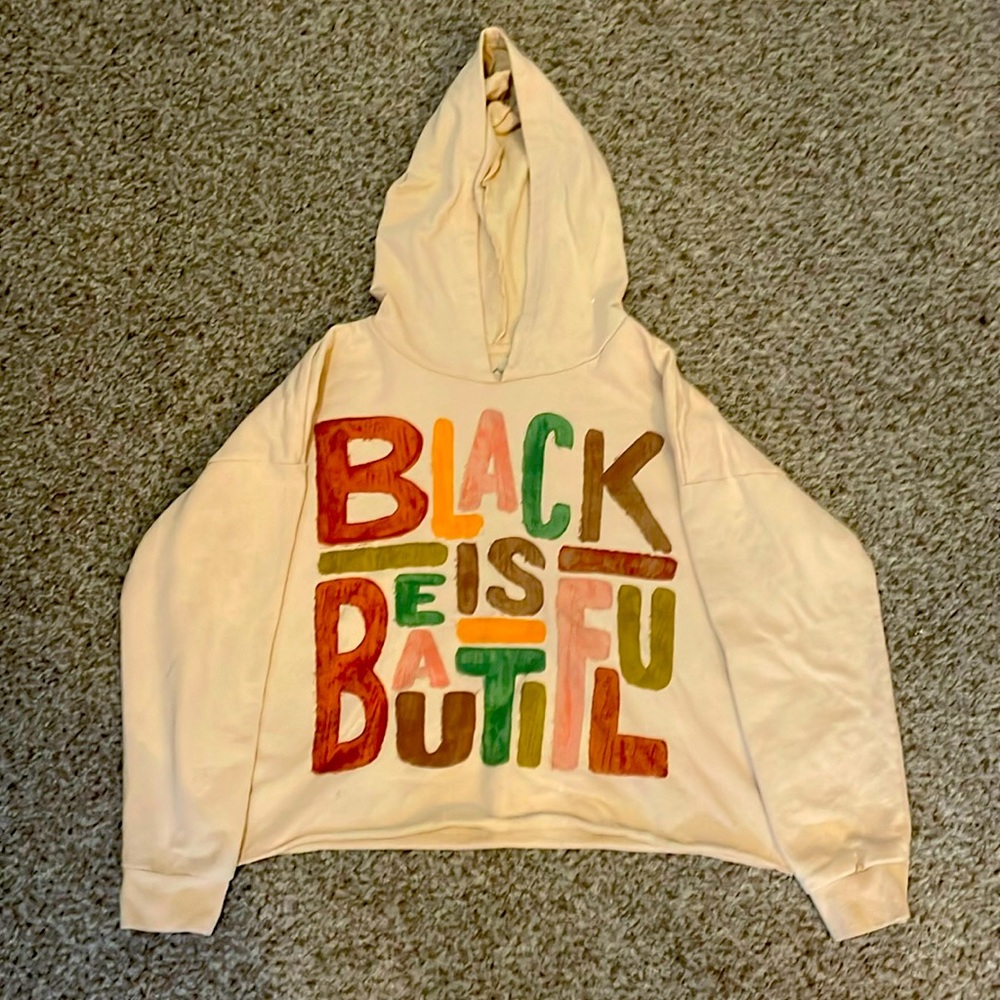 Black is Beautiful cropped hoodie